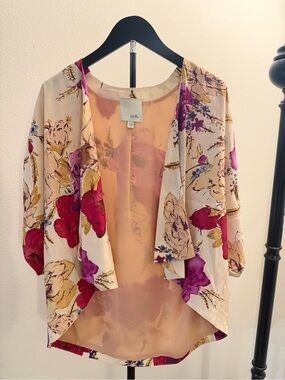 Odille Silk Floral Kimono Top